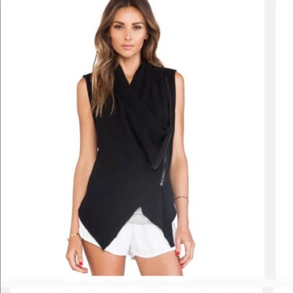 BlankNYC Black Asymmetrical Vest sz XS